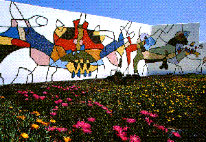 Mosaikmauer im Garten Csar Manriques